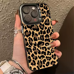 Funda Antigolpes iPhone – Leopardo Marrón con Cámara Protegida