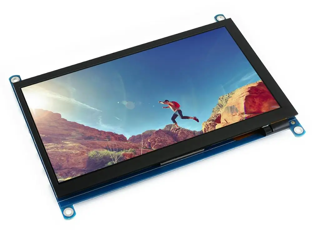 Waveshare-Monitor de ordenador LCD (H), pantalla táctil capacitiva IPS de 7 pulgadas, HDMI, 1024x600, compatible con Raspberry Pi Jetson Nano Win10, etc. - imagen 3