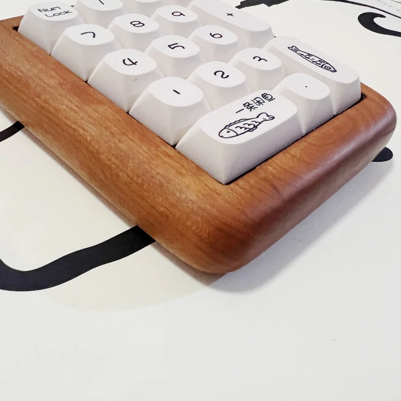 Kit de teclado personalizado Lucky Boy, Kit de madera de cerezo, almohadilla Digital de 17 teclas, teclado mecánico intercambiable en caliente con cable/Bluetooth - imagen 4