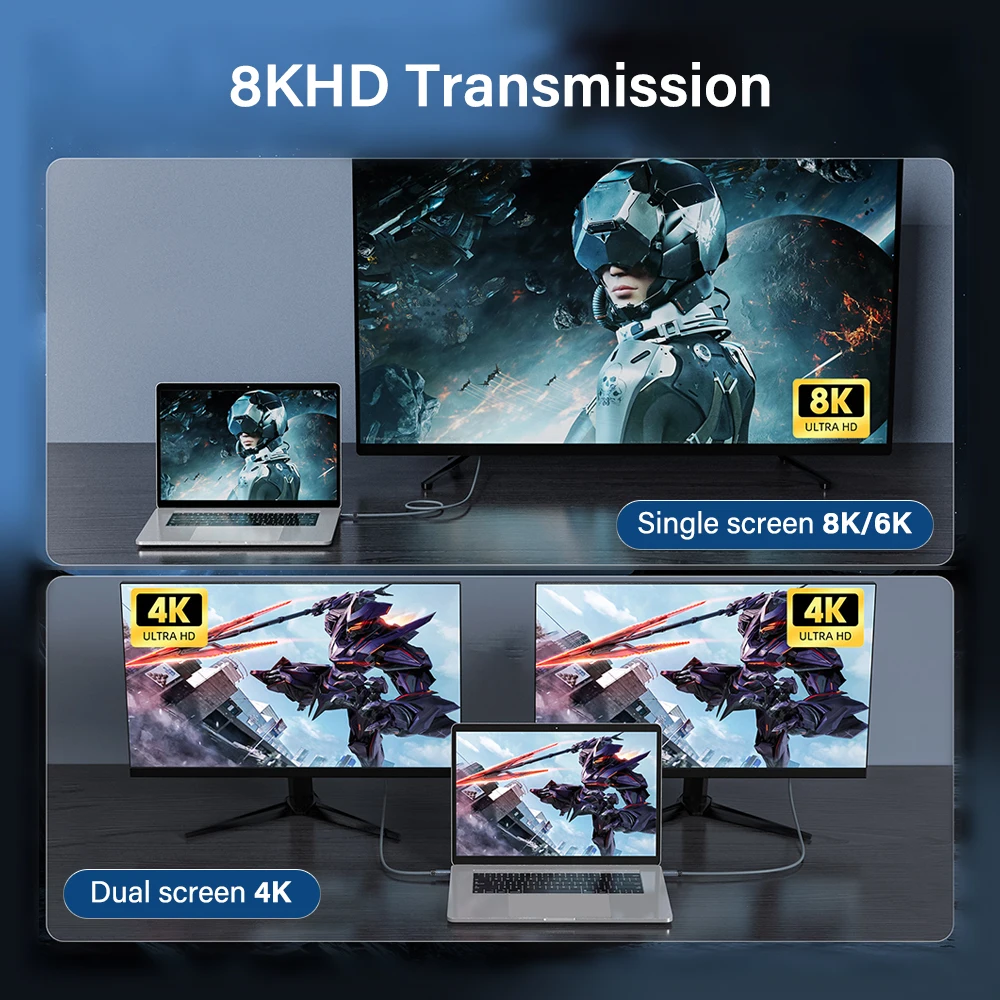 Cable USB 4,0 tipo C a tipo C 8K @ 60Hz 40Gbps 240W para Thunderbolt 4 PS5 Nintendo Switch MacBook Pro carga rápida - imagen 4