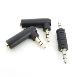 Adaptador de Audio Jack 3,5 mm Macho-Hembra en Ángulo Recto