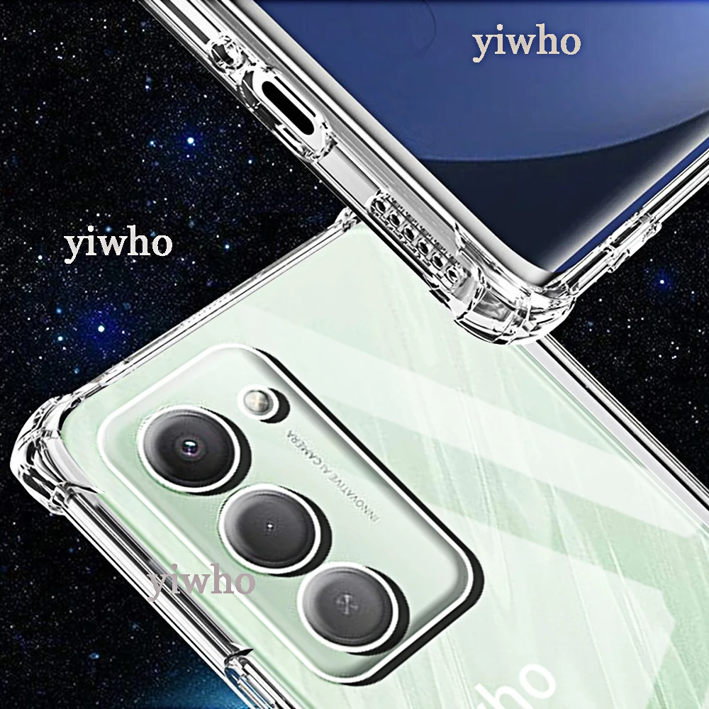 Funda de teléfono transparente para Redmi 15 4G 5G, TPU suave transparente para Xiaomi Redmi Hongmi, Protector de pantalla de cámara, cubierta trasera - imagen 2