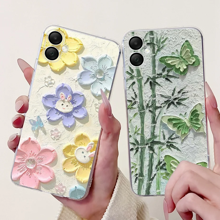 Para Samsung Galaxy A06 funda SM-A065F nueva funda pintada de lujo funda de teléfono de silicona transparente para Samsung A06 A 06 GalaxyA06 bolsas suaves - imagen 4