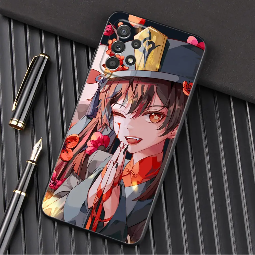 Funda de teléfono de Anime Genshin Impact Flower Galaxy A53, fundas negras para Samsung A54, A52, A52S, A51, A71, A73, A72, A41, A42, A91, A32, A33 - imagen 3