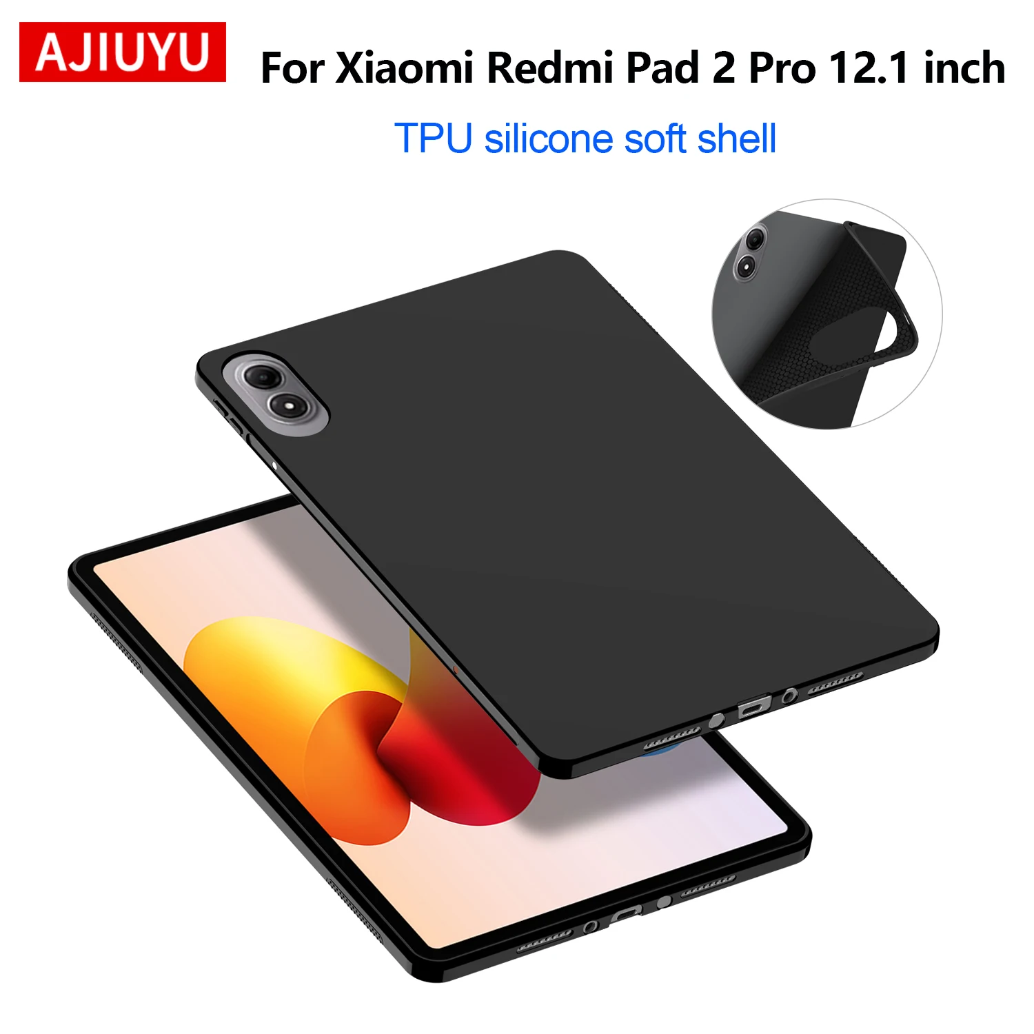 Funda blanda para Xiaomi Redmi Pad 2 Pro 2025, carcasa de silicona TPU de 12,1 pulgadas para RedMi Pad 2 Pro Pad2 Pro, funda trasera para tableta de 12,1"