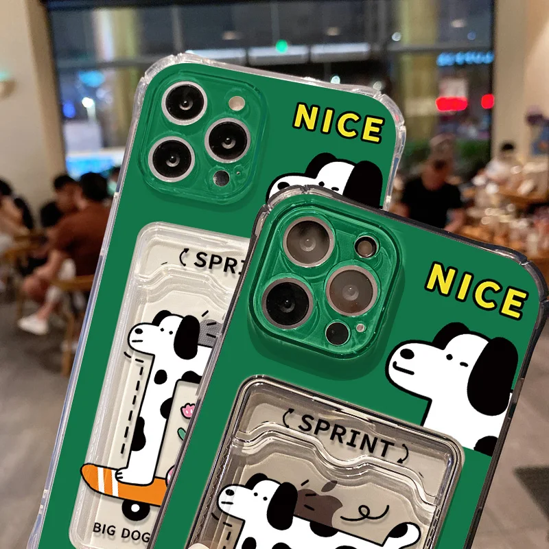 Funda con tarjetero para iPhone 13 11 16 Pro Max 14 15 12 7 8 Plus XR X Xs 16promax 13promax 15promax fundas con ranura para tarjetas de silicona - imagen 5