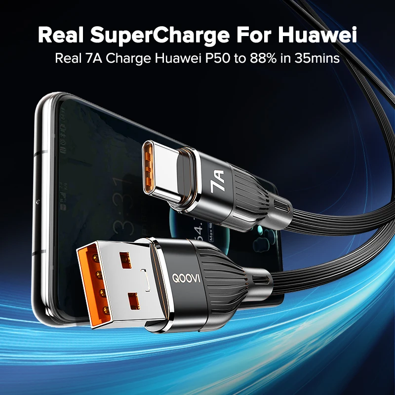 Cable USB-C Carga Rápida QC 3.0 QOOVI – 1m - imagen 3
