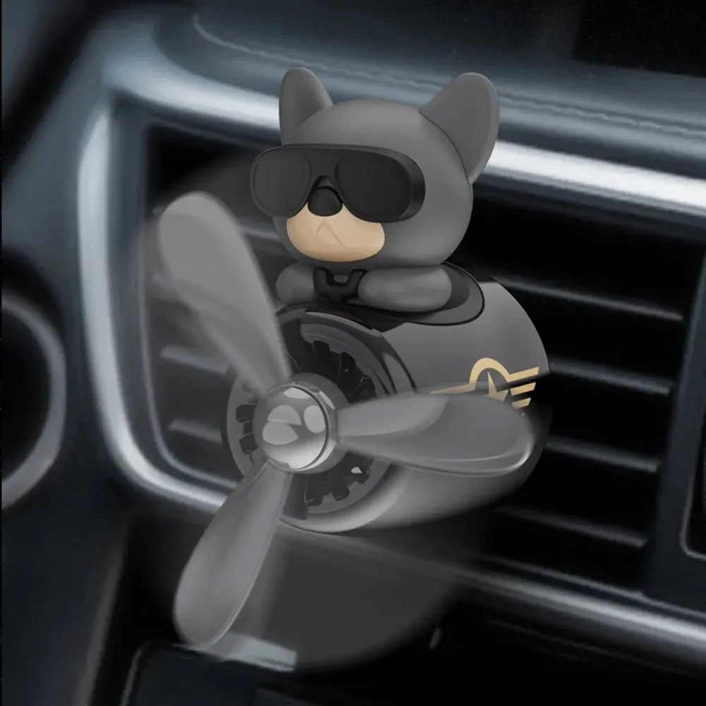 Cool Bulldog Pilot-hélice giratoria, ambientador para coche, salida de aire, accesorios de aromatización de Perfume, Clip de ventilación automático para aromaterapia - imagen 2
