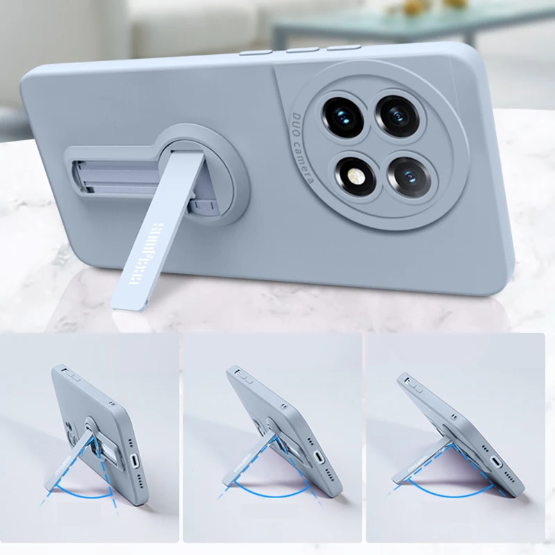 Funda de teléfono para OnePlus 13 12 11 13R 12R 11R 10 Pro 10T ACE3 funda protectora de silicona suave con soporte Protector de pantalla - imagen 4