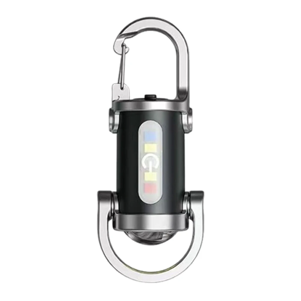 Llavero con linterna LED COB, llavero portátil multifuncional, linterna ultraligera para acampar, senderismo y acampada - imagen 5