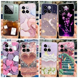 Funda Silicona Mármol Xiaomi 14 Pro 5G Transparente