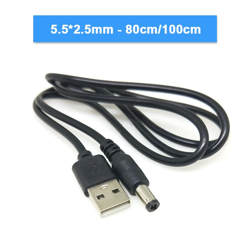 Cable de carga USB a CC 5,5*2,1mm/5,5*2,5 cable de alimentación con núcleo de cobre cable de conversión DC005 cable de carga de 5V CC - imagen 2