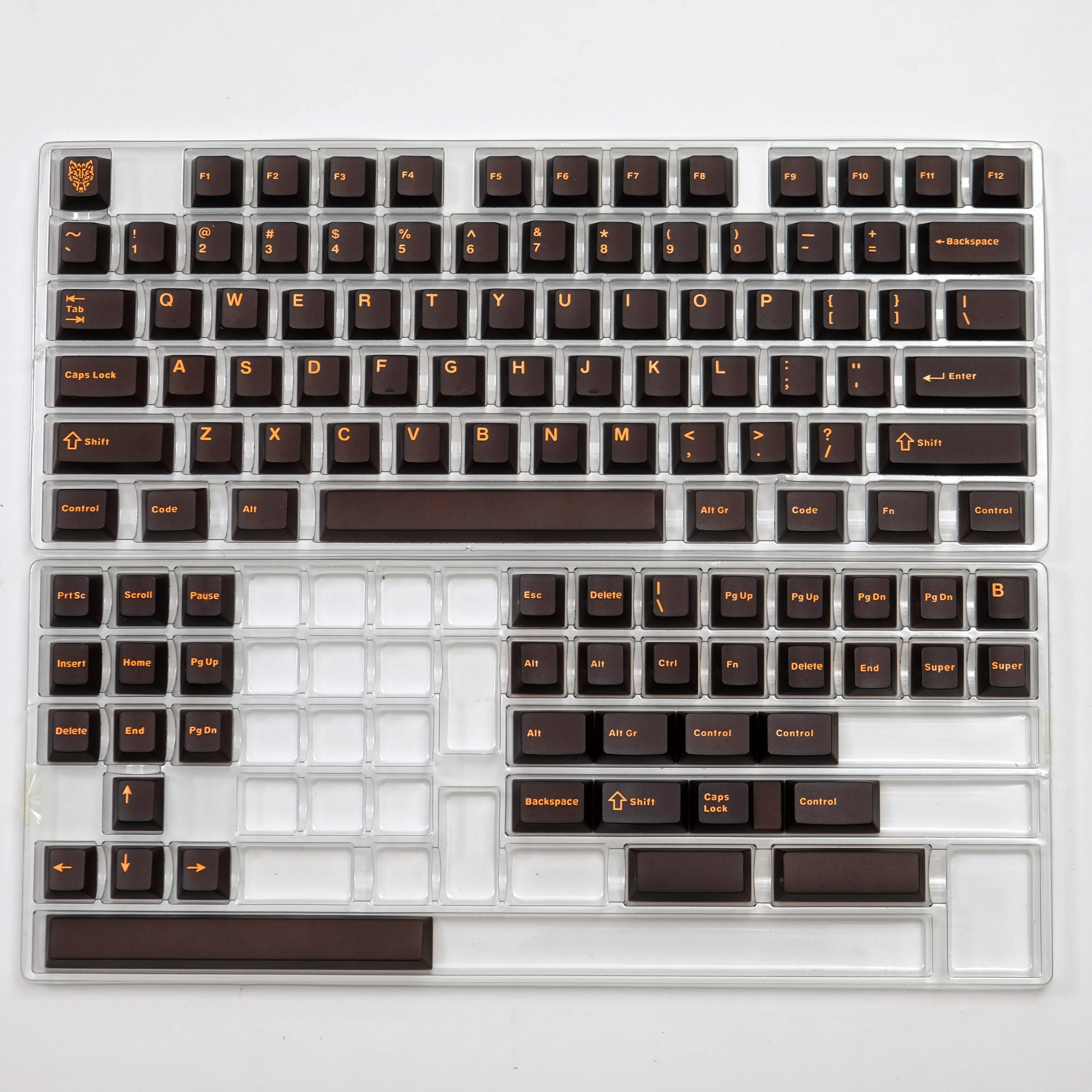 Aifei-teclas de 114 teclas ABS, doble disparo, altura de cereza, letras translúcidas negras y naranjas para teclado mecánico, juego Anne Pro 2 - imagen 5