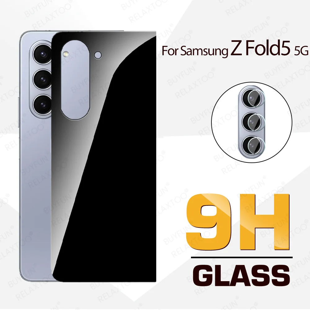 Vidrio trasero 9H para Samsung Galaxy Z Fold5, vidrio templado ZFold 5 Fold4 Fold3 Fold 3 4 ZFold5 5G, Protector de pantalla, película de lente de cámara