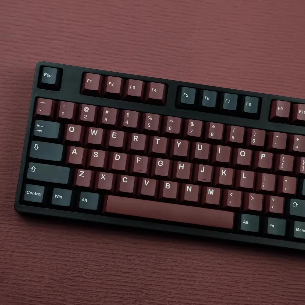 Juego de 142 teclas clon GMK burdeos, tapas de teclas de sublimación de tinte PBT, perfil de cereza, a prueba de luz, para teclados MX Switch - imagen 2