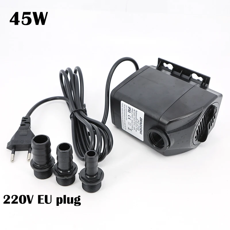 Bomba de agua sumergible AC 220V 45W 2500L/H luz fuente de acuario aire estanque de peces tanque bomba de agua enchufe de alimentación de la UE