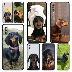 Funda Samsung Galaxy A – Silueta Perro Salchicha Antigolpes