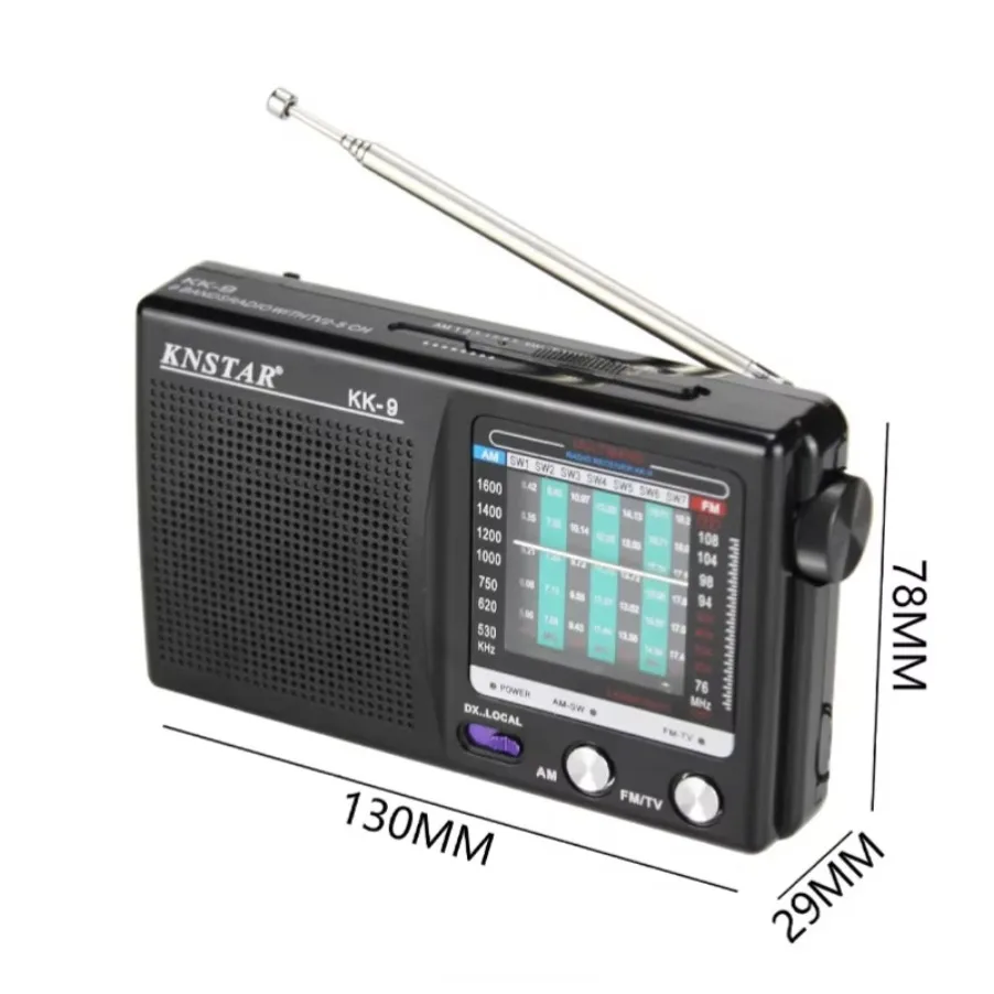 Radio portátil multifuncional de baja potencia SW AM FM Mini Walkman 2 pilas AA Radio estéreo al aire libre para caminar senderismo Camping - imagen 5