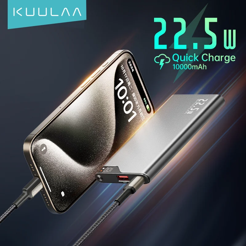 KUULAA Batería Externa Carga Rápida para iPhone 16 / 15 / 14