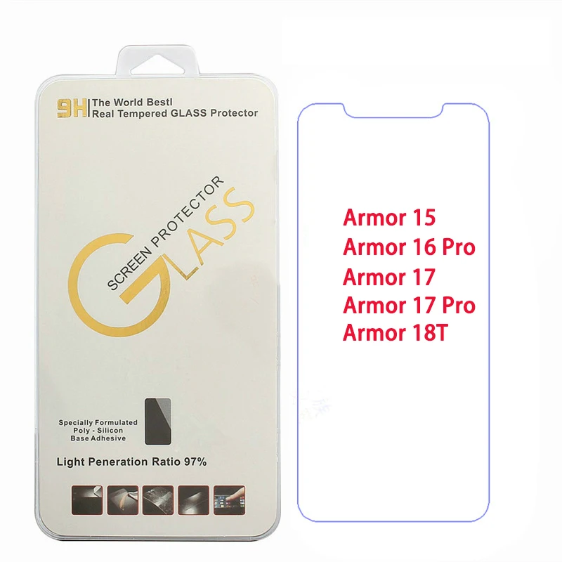 Para Ulefone Poower Armor 14 15 16 17 Pro 18T Protector de pantalla de vidrio templado para Ulefone Armor 16Pro 14Pro 17Pro película protectora
