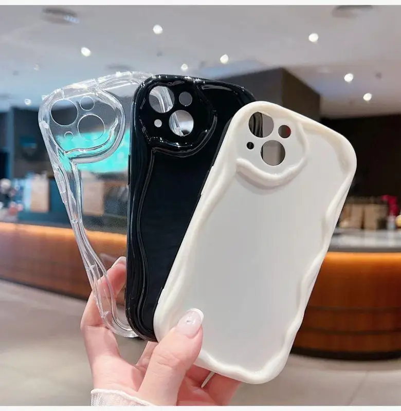 Funda de teléfono para Huawei Honor 90 Lite 5G P30 Mate 30 40 Pro P40 Nova 9 SE 10 SE 11 5T 7 Pro cubierta Color sólido suave 3D ondulado curvo - imagen 3