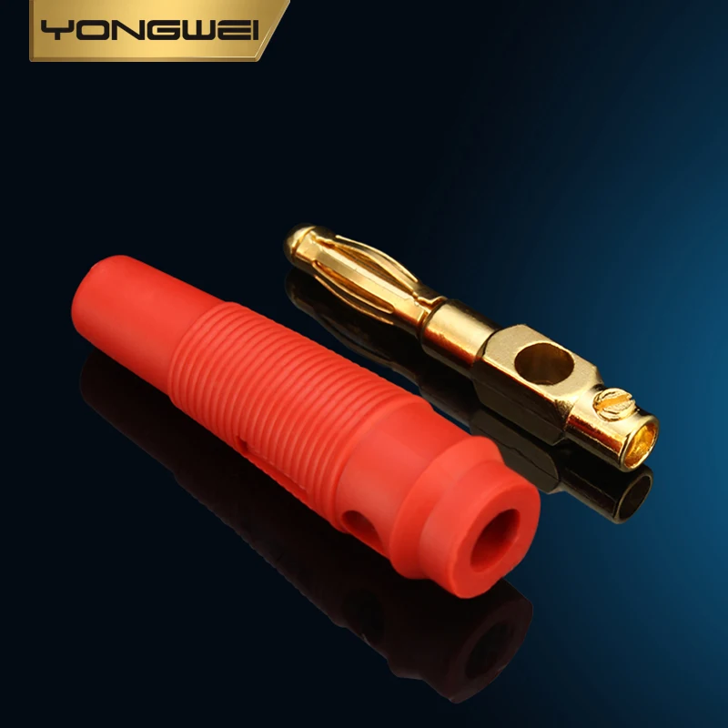 Cable de altavoz YONGWEI conector de clavija Banana amplificador de potencia chapado en oro de cobre enchufe de 4mm cable de altavoz conector Banana - imagen 4