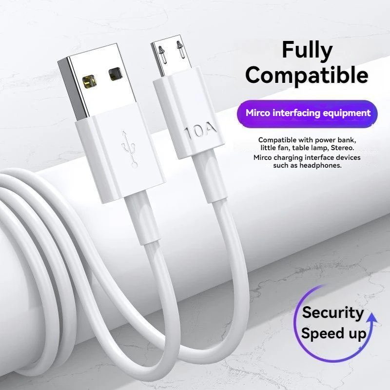 NNBILI-Cable Micro USB Universal 10A, Cable USB de carga rápida de velocidad para Samsung Galaxy S7 S6 PS4 MP3 TV, Cables de datos para teléfonos Android - imagen 2