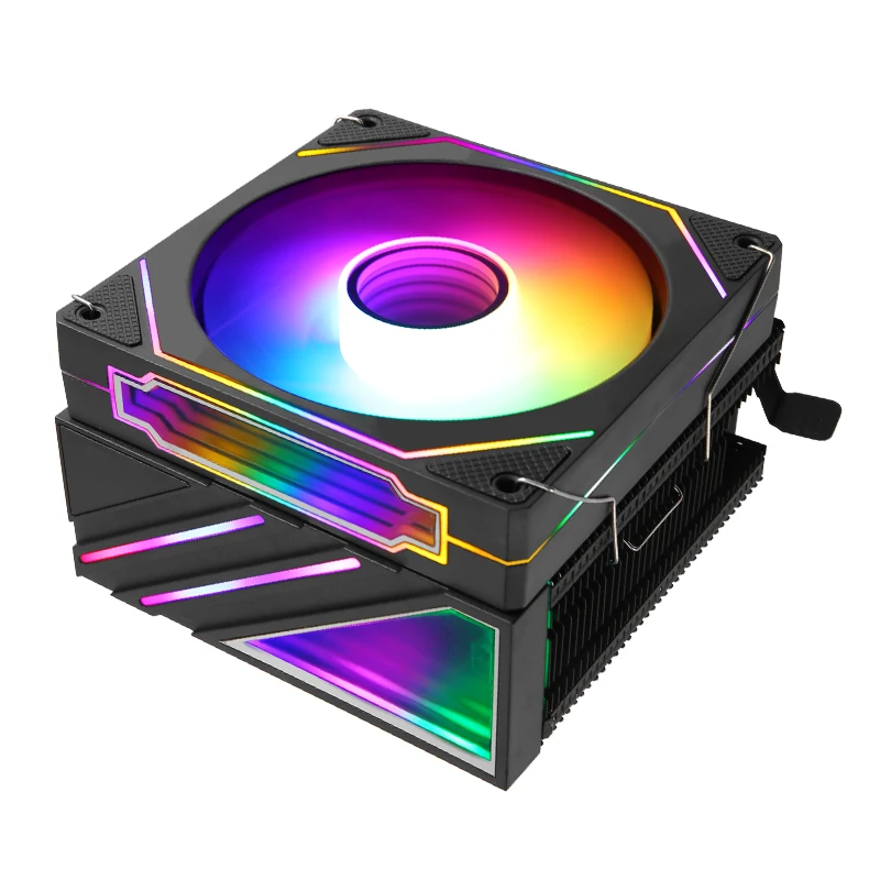 XUANFENG Compatible LGA115x 1200 2011 x79 x99 AMD Enfriador de CPU eficiente Negro 120 mm Ventilador ARGB 4/6 Tubo de calor Ventilador refrigerado por aire - imagen 3