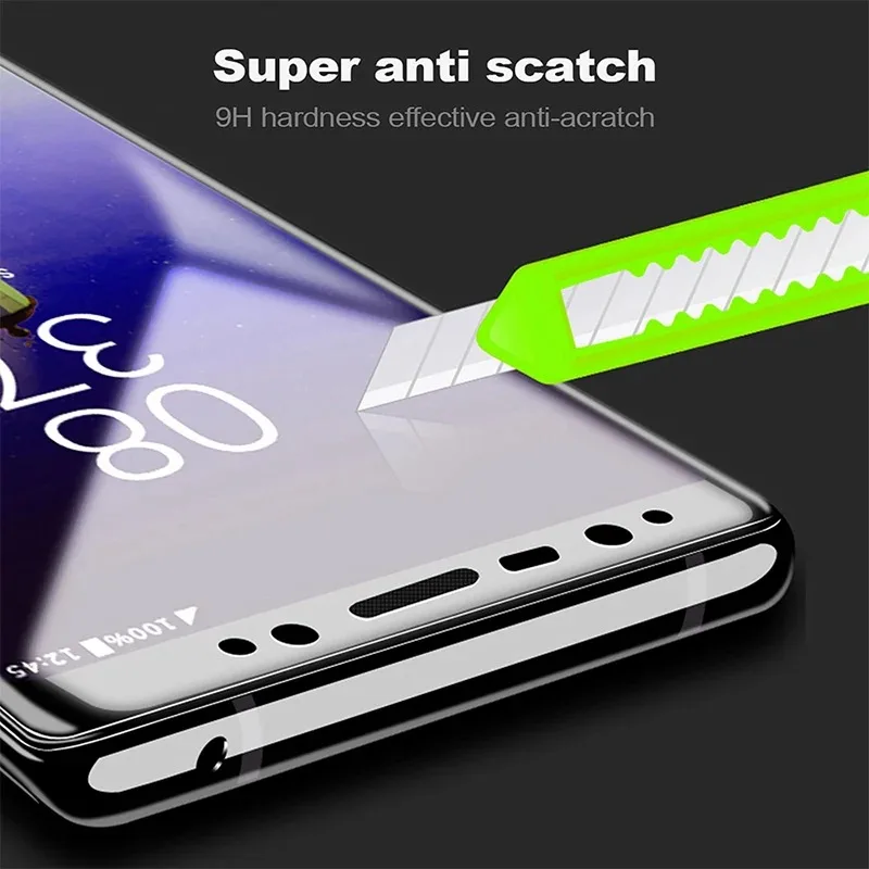 3 uds vidrio templado para Samsung Note 9 10 20 Ultra Samsung S24 S23 S22 S21 S20 Ultra S10 S9 S8 Plus Protector de pantalla de cubierta completa - imagen 2