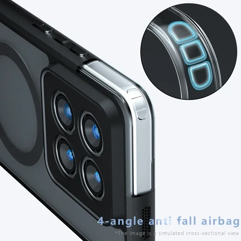 Para Honor 400 carga inalámbrica inteligente funda mate acrílica magnética para Honor400 Smart X7D parachoques duro transparente a prueba de golpes - imagen 5