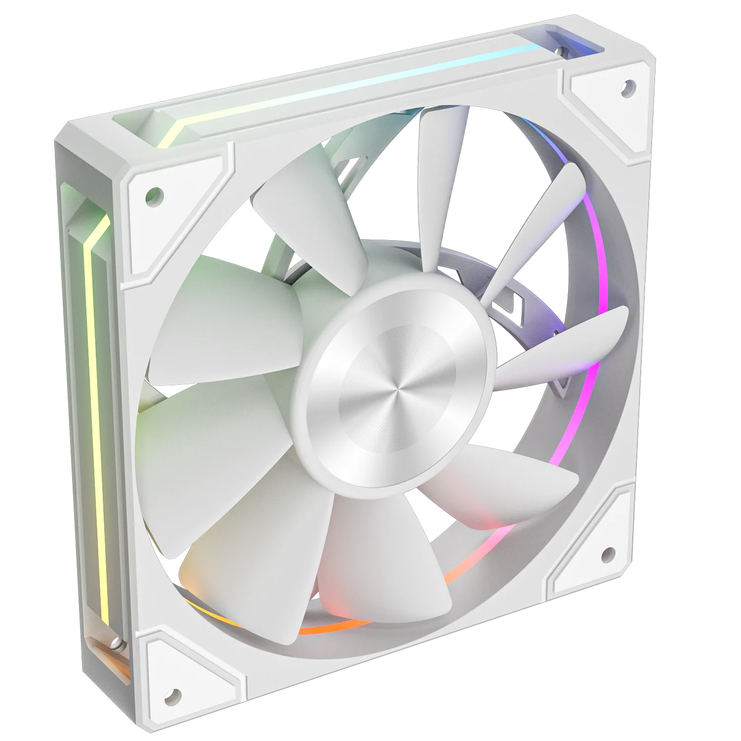 X-GAMERX A12 Ventilador para chasis de computadora 12 cm ARGB 4 pines PWM Ventilador de enfriamiento silencioso 12 V Gran volumen de aire 71.66 CFM/800-1800 RPM - imagen 3