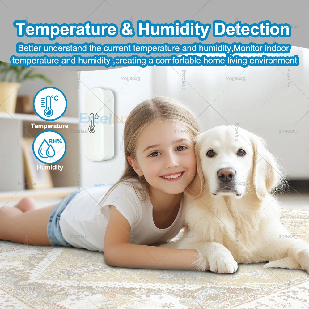 Sensor inteligente de temperatura y humedad Zigbee, higrómetro para hogar inteligente, termómetro, aplicación remota, monitoreo, funciona con Zigbee Gateway - imagen 3