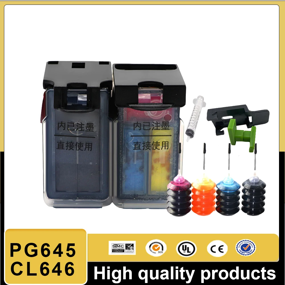 Vilaxh PG645 CL646 PG645XL CL646XL cartucho de tinta remanufacturado para impresora canon Pixma MG2460 2560 MX496 TS206 306 3160 3465 - imagen 2