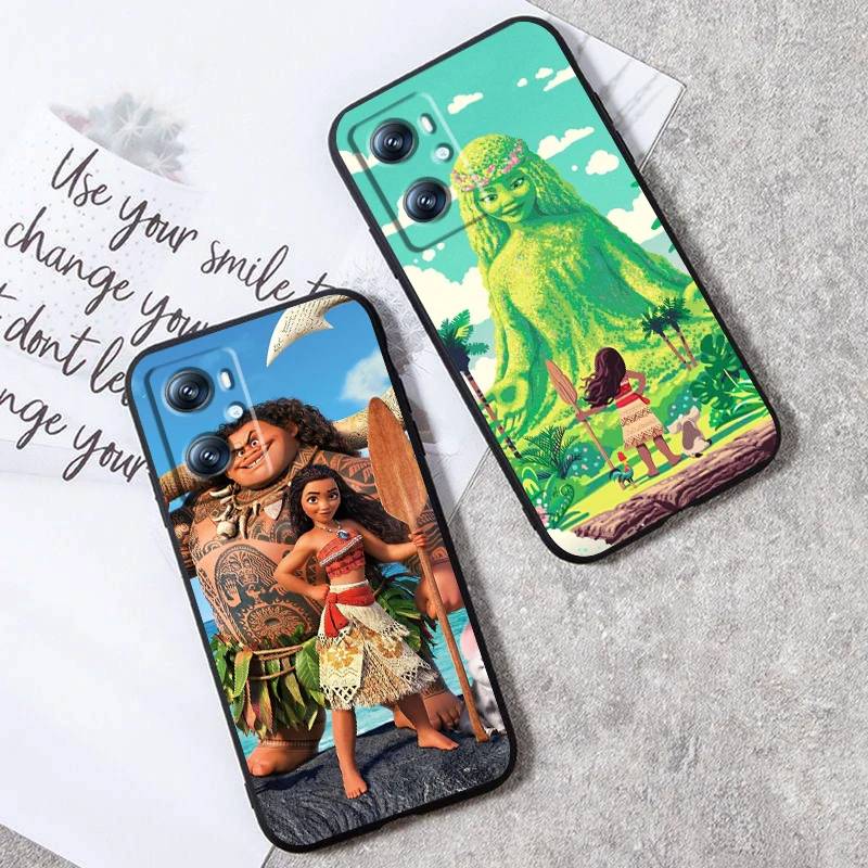 Película Disney Moana Ocean para OPPO Find X5 X3 X6 A54S A5 A94 A16 A53S A57 A74 A72 A98 A78 A96 A9 5G, funda suave negra para teléfono - imagen 3