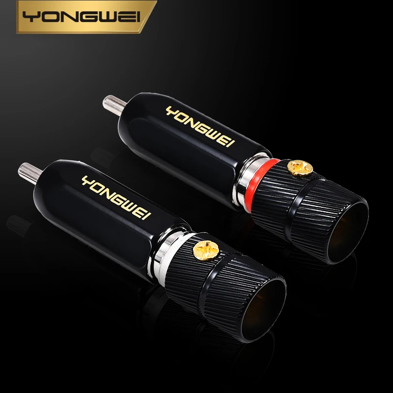 Audio YONGWEI, amplificador de potencia Enchufe soldado Conector de loto RCA de cobre puro, adecuado para audio y vídeo coaxial digital, - imagen 5