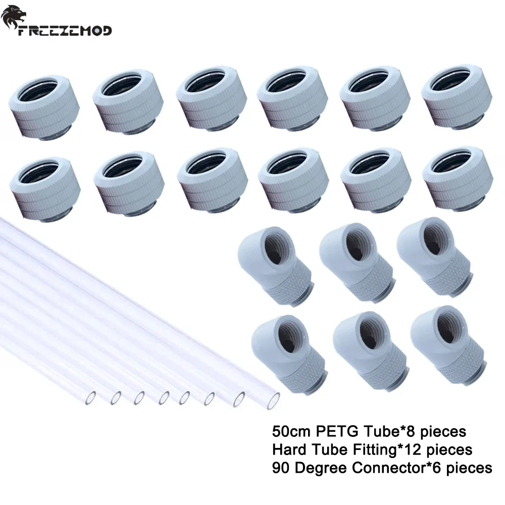 FREEZEMOD-tubo PETG acrílico para refrigeración por agua, accesorios de compresión de tubo duro y conector de 90 grados, Combo OD12/14/16mm - imagen 2