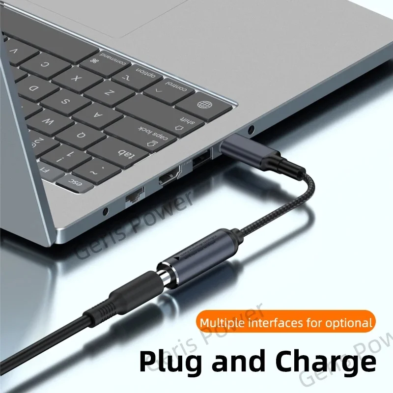 Cable de carga rápida USB C PD de 100W DC 4,5x3,0 7,4x5,0 5,5x2,5mm a Cable adaptador de corriente tipo C para Lenovo Dell Hp Asus Cable para ordenador portátil - imagen 4