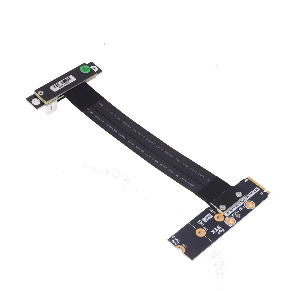 M.2 NGFF NVMe SSD a PCI-E 4,0 3,0 x4 adaptador extensor puentes PCIe 4X Cable giro 90 ángulo GPU extensión STX tarjeta de vídeo gráfica - imagen 5
