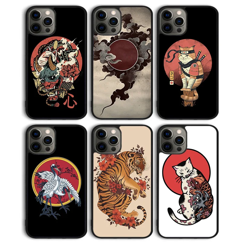 Funda de teléfono estilo japonés Tiger Cat Shiba Inu para iPhone 17 Air 16 15 14 13 11 12 Pro Max Plus Shell Coque