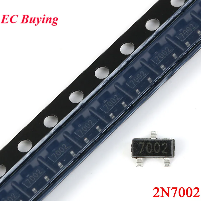 500 uds/20 piezas Uds 2N7002LT 2N7002 7002 MOSFET de canal N-CH SOT23 SMD IC MOS FET tubo de efecto de campo SOT-23