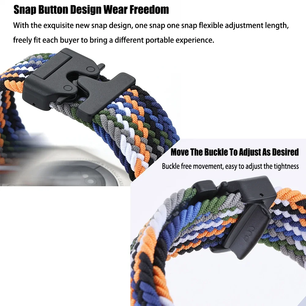 2 uds 20/22mm banda trenzada para Xiaomi Watch 2 Pro/S4/S1 Active/reloj color 2 pulsera deportiva de nailon Huawei GT 2e 4 5 correa Amazfit - imagen 3