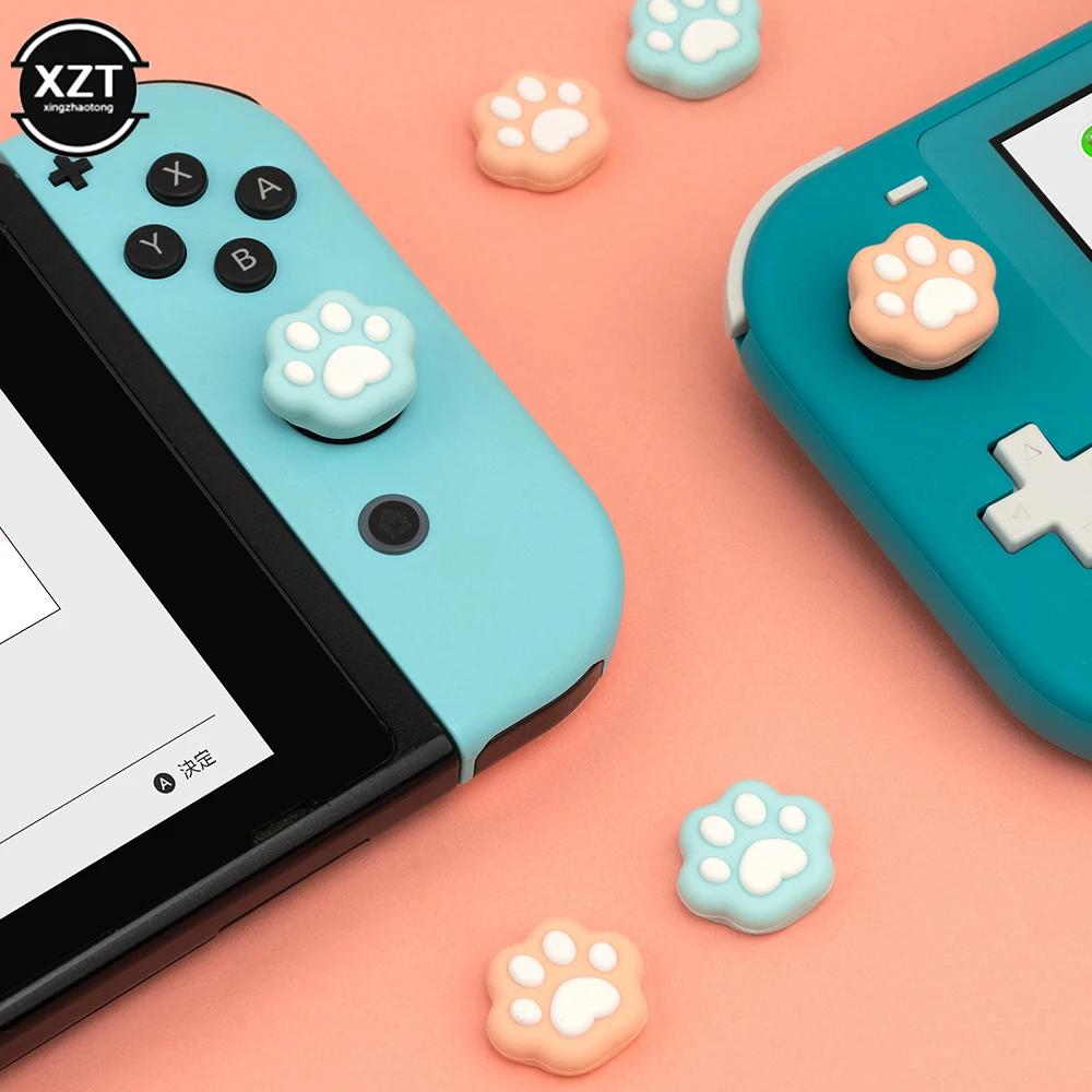 Tapa de agarre para pulgar con forma de garra de gato, cubierta protectora suave de silicona, funda para mando de Nintendo Switch Oled JoyCon NS Lite - imagen 5