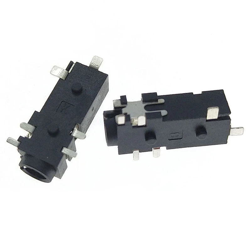 10 Uds. Conector de Audio de 3,5mm parche de PJ-328B-6P de doble canal 6PIN SMT interruptor de 3 grupos conector de micrófono para auriculares conector amplificador de potencia - imagen 5