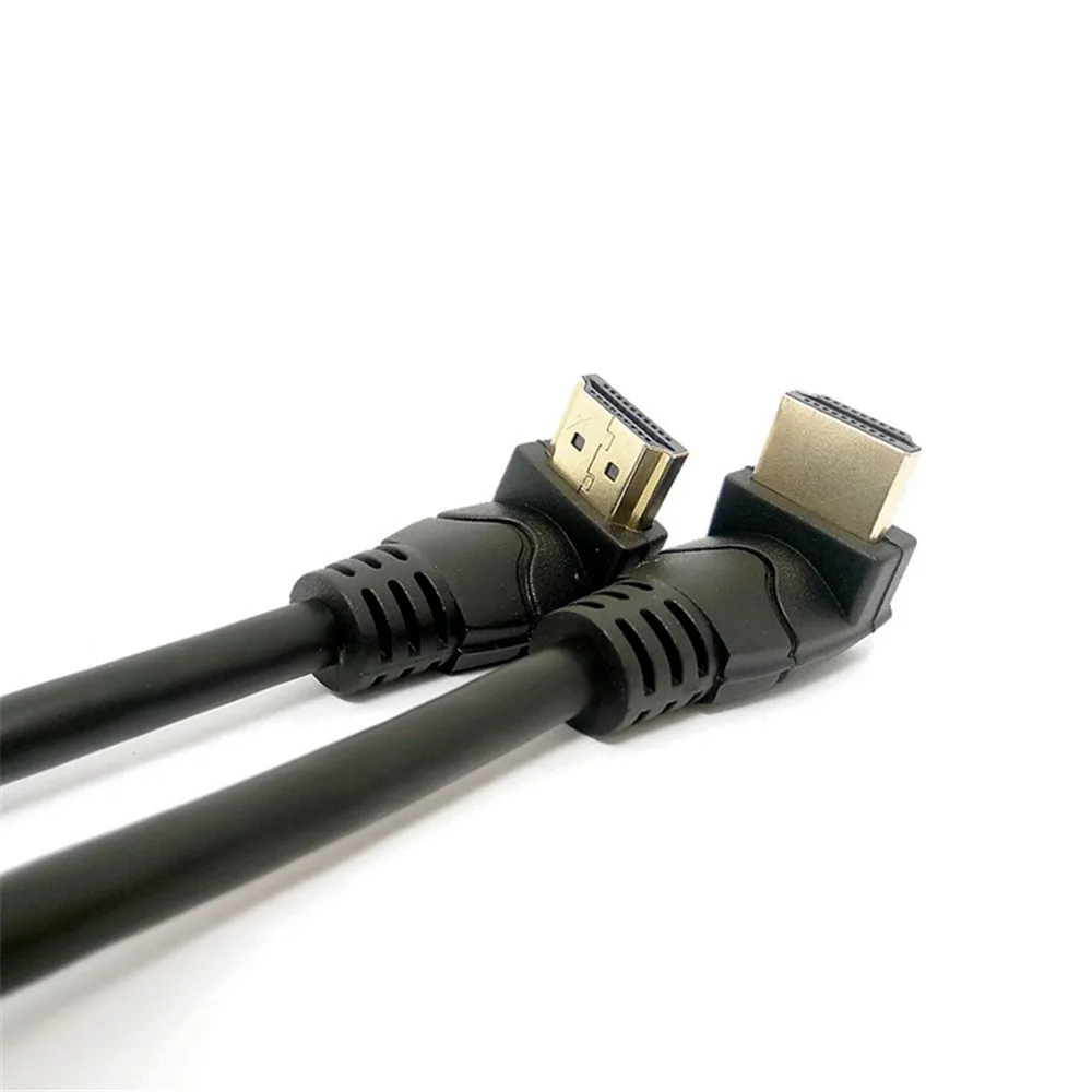 Chasis de cable de vídeo, cable HDMI de doble codo, cable de alta definición 4K de ángulo recto 2,0, computadora conectada al proyector de TV - imagen 3
