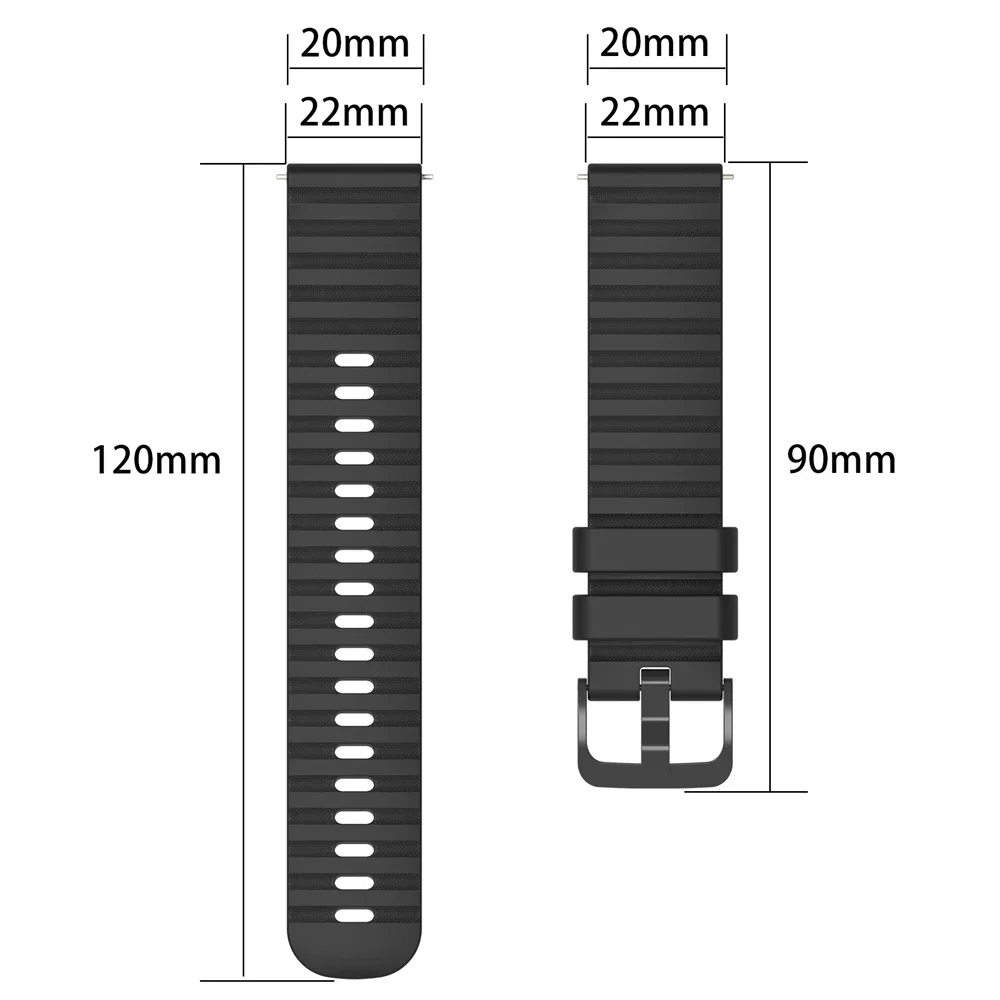 Correa de silicona de repuesto de 20mm y 22mm para Samsung Galaxy Watch 7/6/5/4 44mm 40mm 6 4, pulsera clásica Gear S3 para Huawei GT5 4Pro - imagen 2