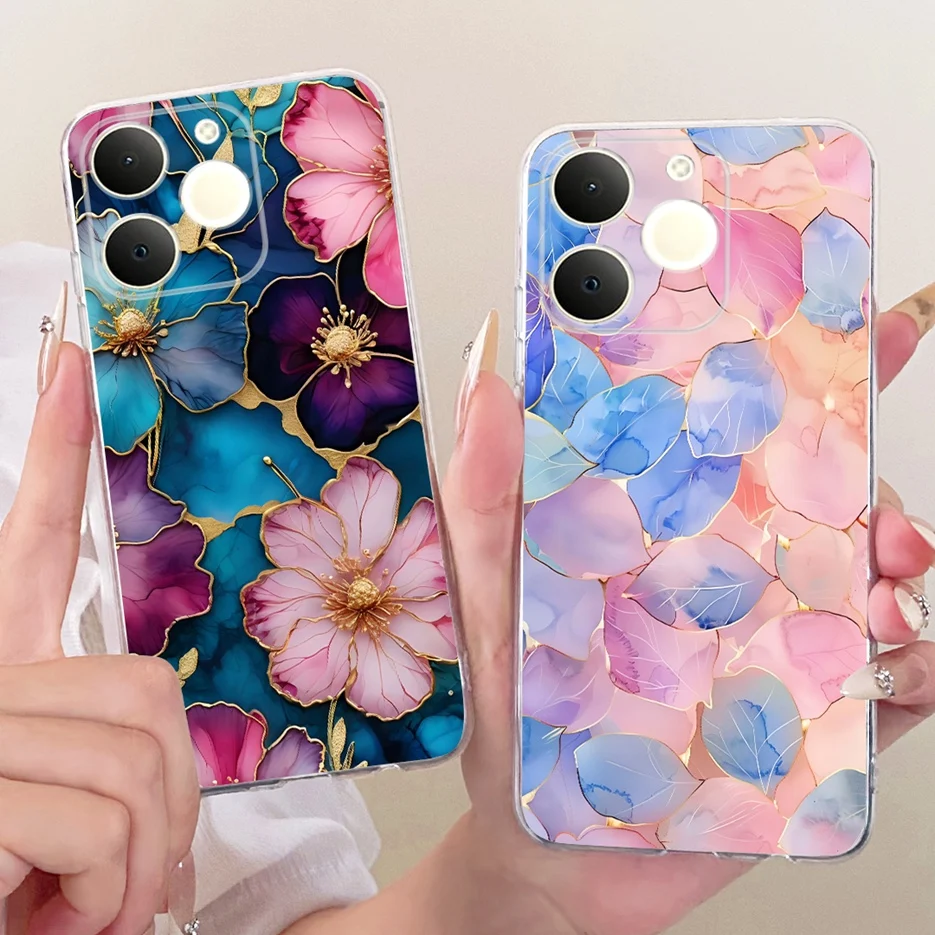 Para Realme Note 70T funda RMX5313 Cool animales flor cubierta pintada suave funda de teléfono delgada para Realme Note 70 Narzo 80 Lite 4G bolsas - imagen 5