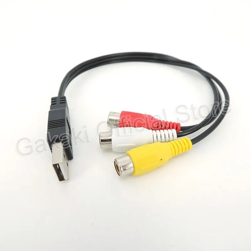 Adaptador USB macho a 3 RCA AV hembra, convertidor de Audio, conector de Cable de vídeo para HDTV, TV, Cable de Cable - imagen 5