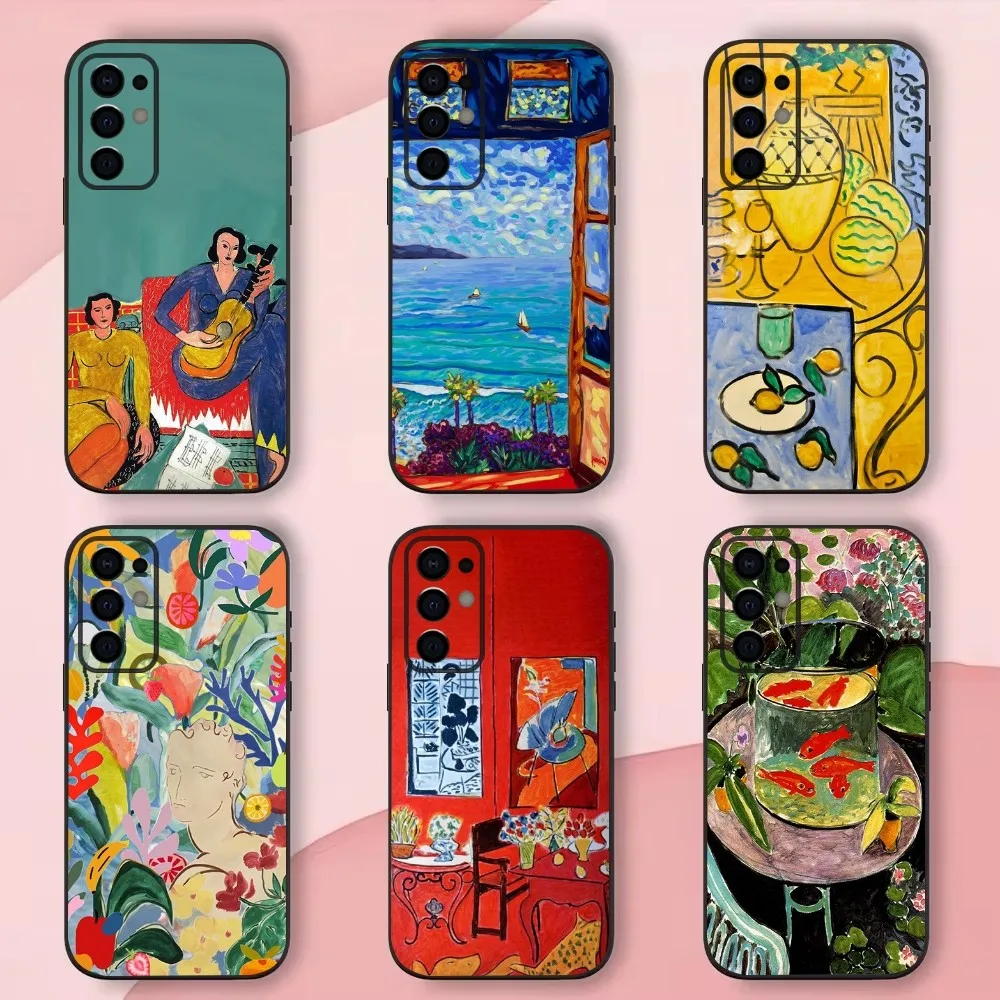 Funda de teléfono con pintura artística de Henry Matisse para Samsung S24,S21,S22,S23,S30,Ultra,S20,Plus,Fe,Lite,Note,10,9,5G, carcasa suave negra