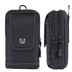 Funda Oxford Móvil Cinturón Senderismo con Tarjeteros Negro