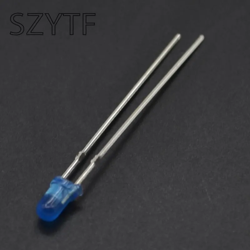 Kit de diodos LED de 3mm, 100 unidades/lote, 3mm, emisor de luz, Blanco cálido, verde, rojo, azul, amarillo, naranja, morado, UV, rosa, LED DIY - imagen 3